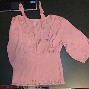 Never worn Size 15-17 XL pink blouse
